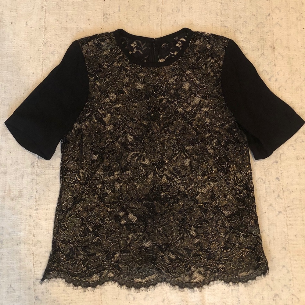 Tibi Gold Floral Top 🖤🌼